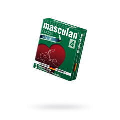 Презервативы Masculan, сlassic 4, XXL, латекс, увеличенного размера, розовый, 20 см, 5,5 см, 3 шт.