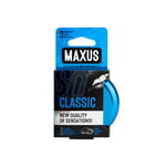 Презервативы Maxus, классические, латекс, железный кейс, 18 см, 5,3 см, 3 шт.