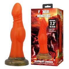 Blazeheart Charger, фаллоимитатор на присоске, серии Power Monsters, 18,5 см